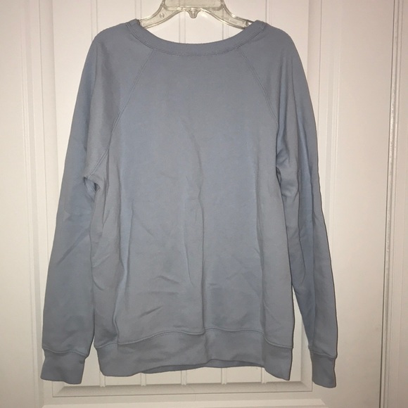 Light blue sweatshirt without hood - Picture 2 of 2